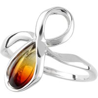 Baltischer Sunrise-Bernstein-Silberring (dagen) Baltischer Sunrise-Bernstein-Silberring (dagen)