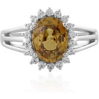 Gelber Zirkon-Silberring Gelber Zirkon-Silberring