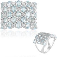 Himmelblauer Topas-Silberring Himmelblauer Topas-Silberring