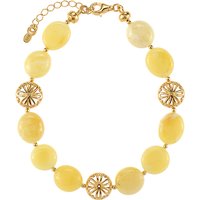 Baltischer Milky-Bernstein-Silberarmband (dagen) Baltischer Milky-Bernstein-Silberarmband (dagen)