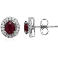 AAA-Mosambik-Rubin-Goldohrringe AAA-Mosambik-Rubin-Goldohrringe