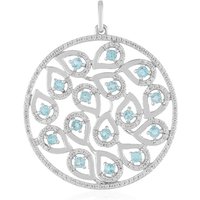 Blauer Apatit-Silberanhänger Blauer Apatit-Silberanhänger