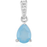 Blauer Chalzedon-Silberanhänger Blauer Chalzedon-Silberanhänger