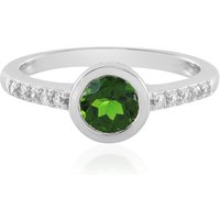 Russischer Diopsid-Silberring Russischer Diopsid-Silberring