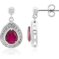 Bemainty-Rubin-Silberohrringe Bemainty-Rubin-Silberohrringe