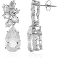 Weißer Quarz-Silberohrringe Weißer Quarz-Silberohrringe