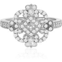 Weißer Topas-Silberring Weißer Topas-Silberring