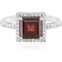 Mosambik-Granat-Silberring Mosambik-Granat-Silberring