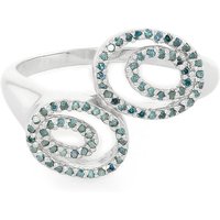 Königsblauer Diamant-Silberring Königsblauer Diamant-Silberring