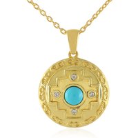 Sleeping Beauty-Türkis-Silberhalskette Sleeping Beauty-Türkis-Silberhalskette