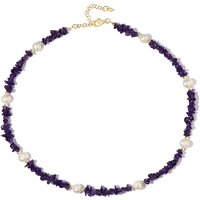 Sambia-Amethyst-Silberhalskette (Riya) Sambia-Amethyst-Silberhalskette (Riya)