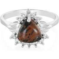 Mahagoni-Obsidian-Silberring Mahagoni-Obsidian-Silberring