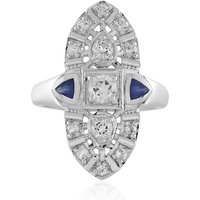 Weißer Topas-Silberring Weißer Topas-Silberring