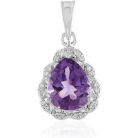 Lavendel-Amethyst-Silberanhänger Lavendel-Amethyst-Silberanhänger