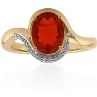 AAA-Mexikanischer Feueropal-Goldring AAA-Mexikanischer Feueropal-Goldring