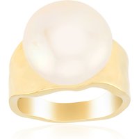 Weiße Süßwasserzuchtperlen-Silberring Weiße Süßwasserzuchtperlen-Silberring