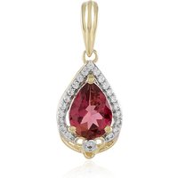 Brasilianischer Pinkfarbener Turmalin-Goldanhänger Brasilianischer Pinkfarbener Turmalin-Goldanhänger