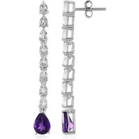 Sambia-Amethyst-Silberohrringe Sambia-Amethyst-Silberohrringe
