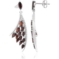 Granat-Silberohrringe Granat-Silberohrringe