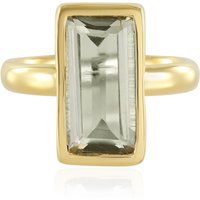 Grüner Amethyst-Silberring Grüner Amethyst-Silberring