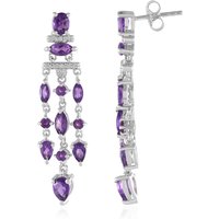 Sambia-Amethyst-Silberohrringe Sambia-Amethyst-Silberohrringe