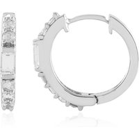 Weißer Saphir-Silberohrringe (Adela Silber) Weißer Saphir-Silberohrringe (Adela Silber)