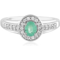 Russischer Smaragd-Silberring Russischer Smaragd-Silberring