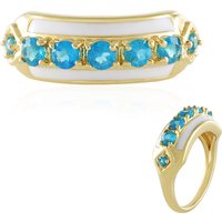 Blauer Apatit-Silberring Blauer Apatit-Silberring