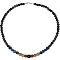 Edelstein-Silberhalskette Edelstein-Silberhalskette