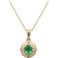 AAA-Sambia-Smaragd-Goldhalskette (CIRARI) AAA-Sambia-Smaragd-Goldhalskette (CIRARI)