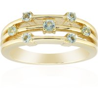 Nigerianischer Mintgrüner Beryll-Goldring Nigerianischer Mintgrüner Beryll-Goldring