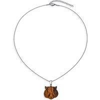 Goldenes Tigerauge-Edelstahlhalskette Goldenes Tigerauge-Edelstahlhalskette