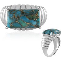 Blauer Mohave-Kupfer-Türkis-Silberring (Faszination Türkis) Blauer Mohave-Kupfer-Türkis-Silberring (Faszination Türkis)