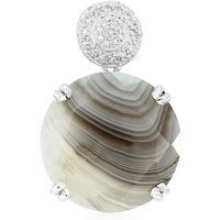 Botswana-Achat-Silberanhänger Botswana-Achat-Silberanhänger