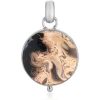 Versteinertes Palmenholz-Silberanhänger (Bali Barong) Versteinertes Palmenholz-Silberanhänger (Bali Barong)