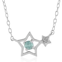 Blauer Apatit-Silbercollier Blauer Apatit-Silbercollier