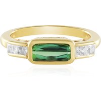 Grüner Benedito-Turmalin-Silberring Grüner Benedito-Turmalin-Silberring