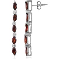 Mosambik-Granat-Silberohrringe Mosambik-Granat-Silberohrringe