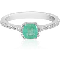 Russischer Smaragd-Silberring Russischer Smaragd-Silberring