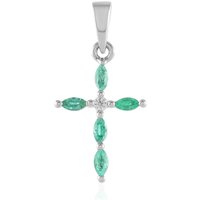 Russischer Smaragd-Silberanhänger (Adela Silber) Russischer Smaragd-Silberanhänger (Adela Silber)