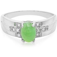 Kaiserlicher Chrysopras-Herren-Silberring Kaiserlicher Chrysopras-Herren-Silberring