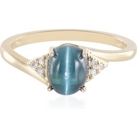 Indigolith-Katzenauge-Goldring (AMAYANI) Indigolith-Katzenauge-Goldring (AMAYANI)