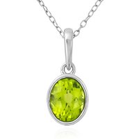 Peridot-Silberhalskette Peridot-Silberhalskette