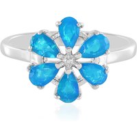 Äthiopischer Blauer Opal-Silberring Äthiopischer Blauer Opal-Silberring