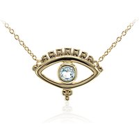 Himmelblauer Topas-Silbercollier Himmelblauer Topas-Silbercollier