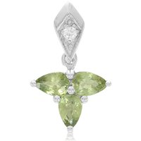 Mosambik-Saphir-Silberanhänger Mosambik-Saphir-Silberanhänger