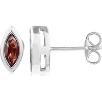Mosambik-Granat-Silberohrringe Mosambik-Granat-Silberohrringe