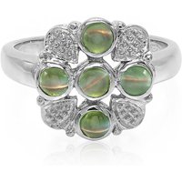 Alexandrit-Katzenauge-Silberring Alexandrit-Katzenauge-Silberring