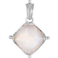 Bihar-Regenbogen-Mondstein-Silberanhänger Bihar-Regenbogen-Mondstein-Silberanhänger