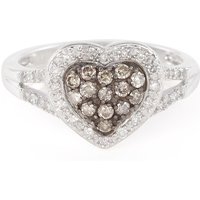 Champagner-Diamant-Silberring Champagner-Diamant-Silberring